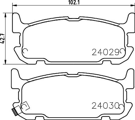 DON PCP1950 - Brake Pad Set, disc brake autospares.lv