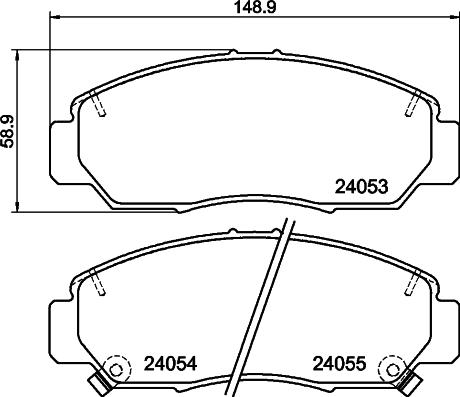 DON PCP1951 - Brake Pad Set, disc brake autospares.lv