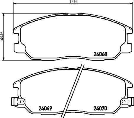 DON PCP1952 - Brake Pad Set, disc brake autospares.lv