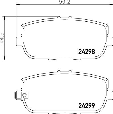 DON PCP1957 - Brake Pad Set, disc brake autospares.lv