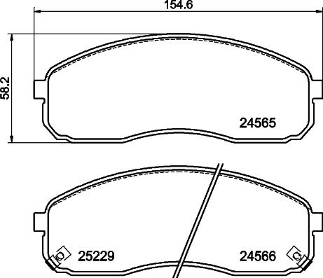 DON PCP1966 - Brake Pad Set, disc brake autospares.lv