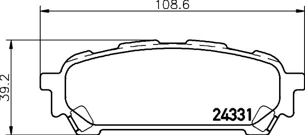 DON PCP1960 - Brake Pad Set, disc brake autospares.lv