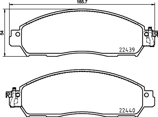 DON PCP1908 - Brake Pad Set, disc brake autospares.lv