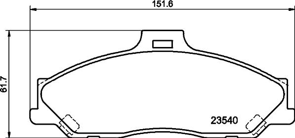 DON PCP1935 - Brake Pad Set, disc brake autospares.lv