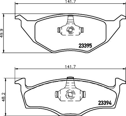 DON PCP1929 - Brake Pad Set, disc brake autospares.lv