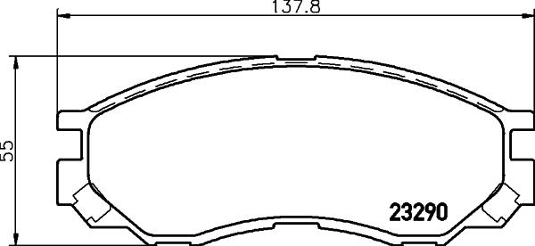 DON PCP1924 - Brake Pad Set, disc brake autospares.lv