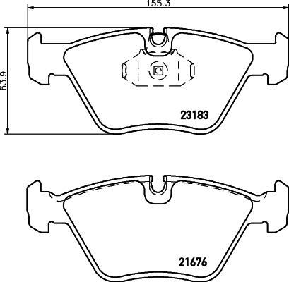 DON PCP1921 - Brake Pad Set, disc brake autospares.lv