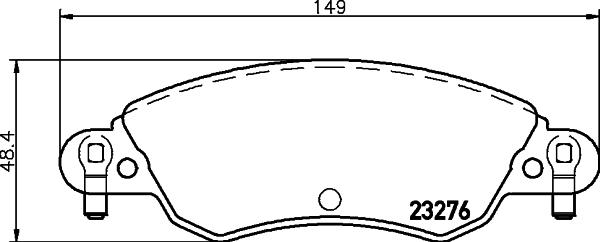 DON PCP1923 - Brake Pad Set, disc brake autospares.lv