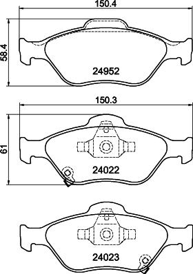 DON PCP1975 - Brake Pad Set, disc brake autospares.lv