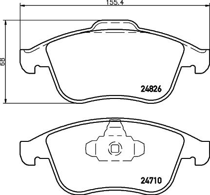 DON PCP1973 - Brake Pad Set, disc brake autospares.lv