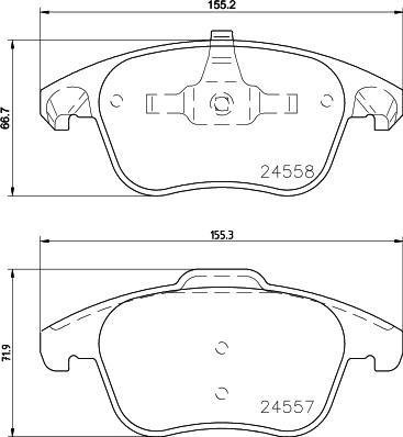 DON PCP1495 - Brake Pad Set, disc brake autospares.lv