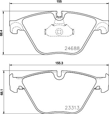 DON PCP1493 - Brake Pad Set, disc brake autospares.lv