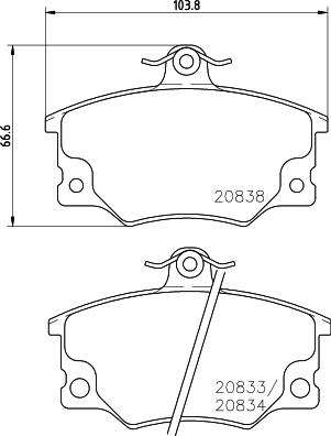 DON PCP1497 - Brake Pad Set, disc brake autospares.lv