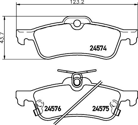 DON PCP1444 - Brake Pad Set, disc brake autospares.lv