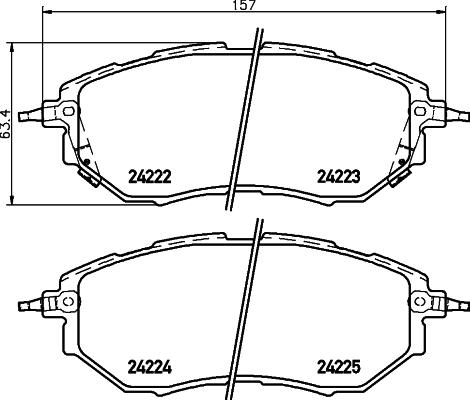 Valeo 606552 - Brake Pad Set, disc brake autospares.lv