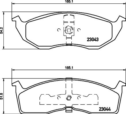 DON PCP1451 - Brake Pad Set, disc brake autospares.lv