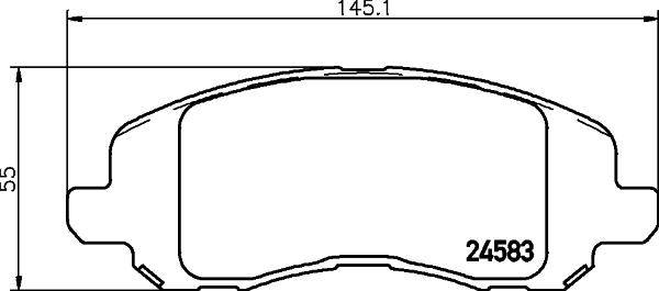 DON PCP1453 - Brake Pad Set, disc brake autospares.lv