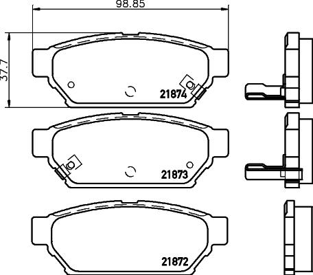 DON PCP1468 - Brake Pad Set, disc brake autospares.lv