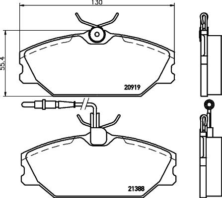 DON PCP1405 - Brake Pad Set, disc brake autospares.lv