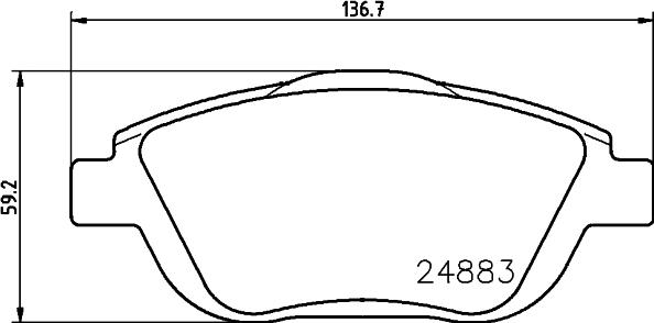 DON PCP1408 - Brake Pad Set, disc brake autospares.lv