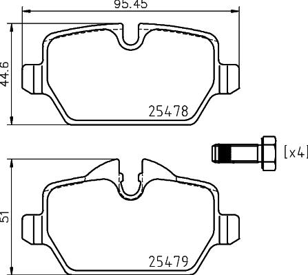 DON PCP1410 - Brake Pad Set, disc brake autospares.lv