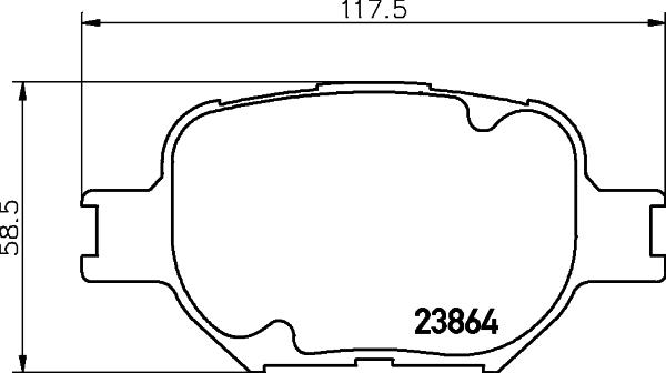 DON PCP1417 - Brake Pad Set, disc brake autospares.lv
