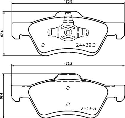 DON PCP1480 - Brake Pad Set, disc brake autospares.lv