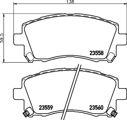 DON PCP1435 - Brake Pad Set, disc brake autospares.lv