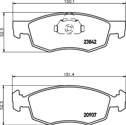 Valeo 671013 - Brake Pad Set, disc brake autospares.lv