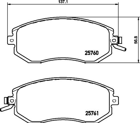 DON PCP1424 - Brake Pad Set, disc brake autospares.lv