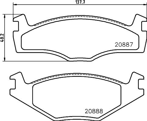 DON PCP1425 - Brake Pad Set, disc brake autospares.lv