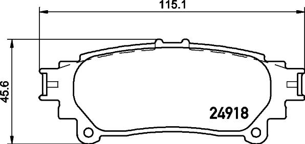 DON PCP1420 - Brake Pad Set, disc brake autospares.lv