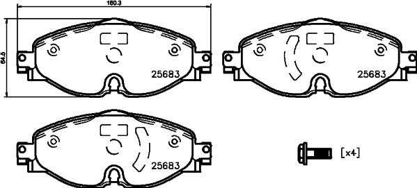 DON PCP1423 - Brake Pad Set, disc brake autospares.lv