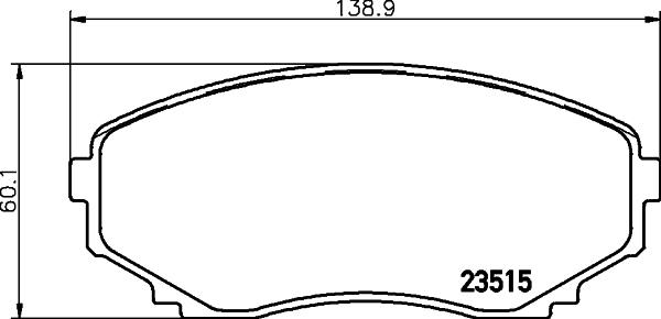 DON PCP1427 - Brake Pad Set, disc brake autospares.lv