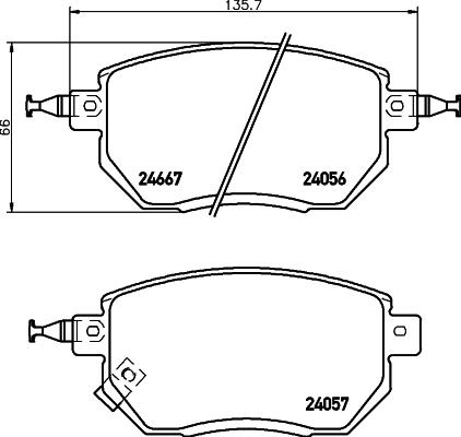 DON PCP1479 - Brake Pad Set, disc brake autospares.lv