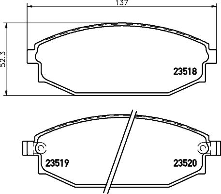 DON PCP1470 - Brake Pad Set, disc brake autospares.lv