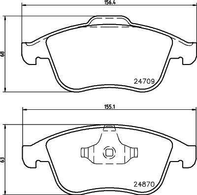 DON PCP1569 - Brake Pad Set, disc brake autospares.lv