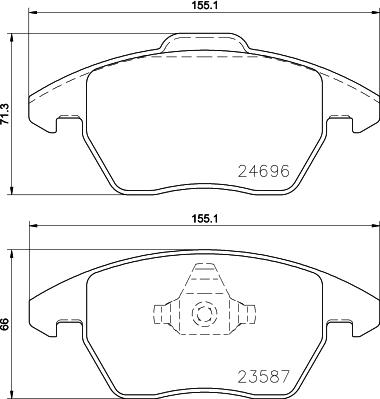 DON PCP1565 - Brake Pad Set, disc brake autospares.lv