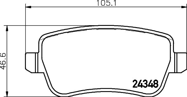 DON PCP1562 - Brake Pad Set, disc brake autospares.lv