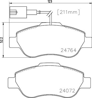 DON PCP1567 - Brake Pad Set, disc brake autospares.lv