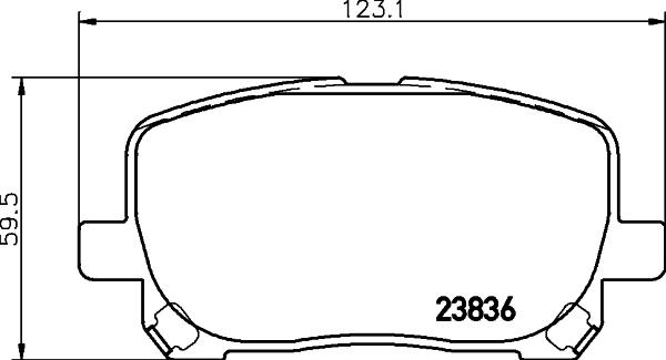 DON PCP1508 - Brake Pad Set, disc brake autospares.lv