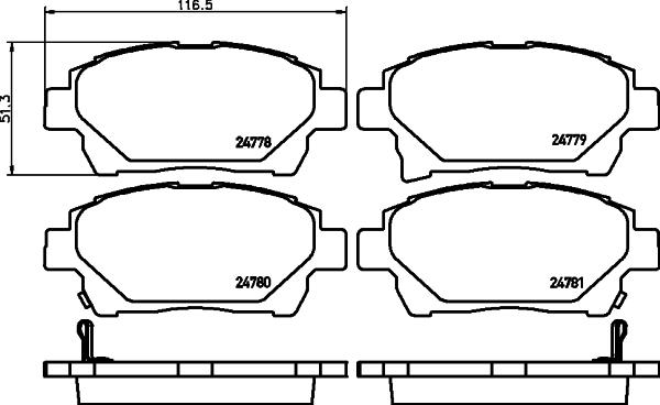 DON PCP1515 - Brake Pad Set, disc brake autospares.lv