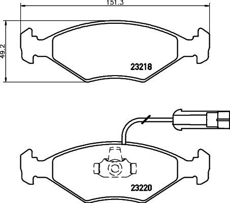 RHIAG 43495 - Brake Pad Set, disc brake autospares.lv