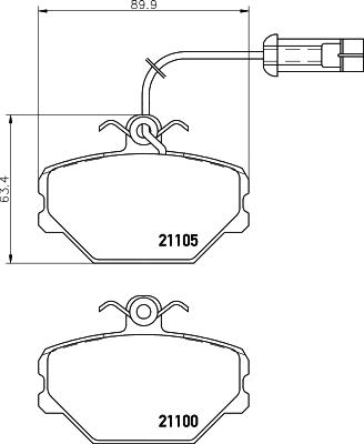 DON PCP1583 - Brake Pad Set, disc brake autospares.lv