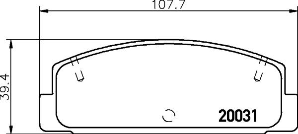 DON PCP1531 - Brake Pad Set, disc brake autospares.lv