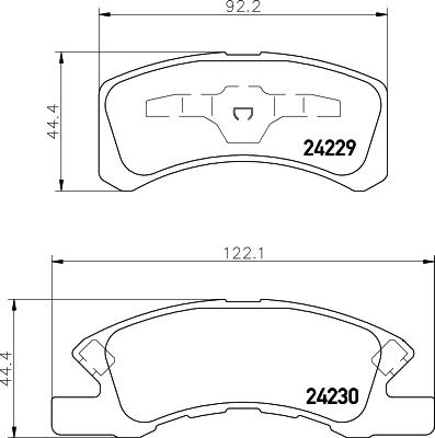 DON PCP1524 - Brake Pad Set, disc brake autospares.lv