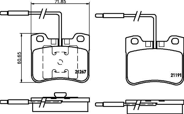 DON PCP1528 - Brake Pad Set, disc brake autospares.lv