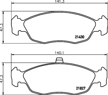 DON PCP1522 - Brake Pad Set, disc brake autospares.lv