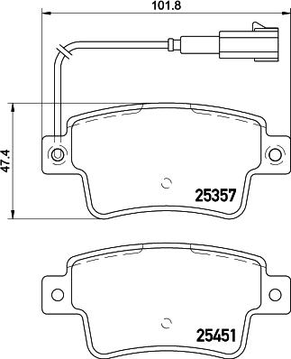 DON PCP1573 - Brake Pad Set, disc brake autospares.lv