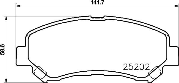 DON PCP1572 - Brake Pad Set, disc brake autospares.lv